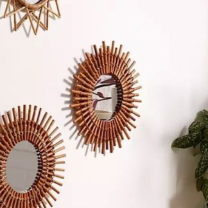 Urban Outfitters Burst Rattan Wall Mirror